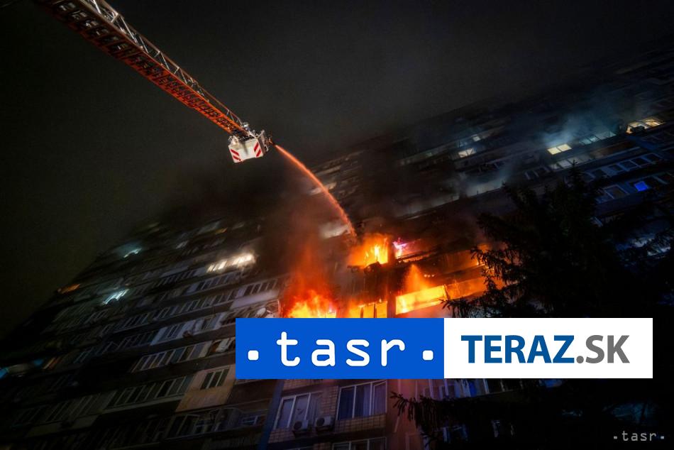 Klicko Rusko znova zasiahlo Kyjev utoky sposobili poziare