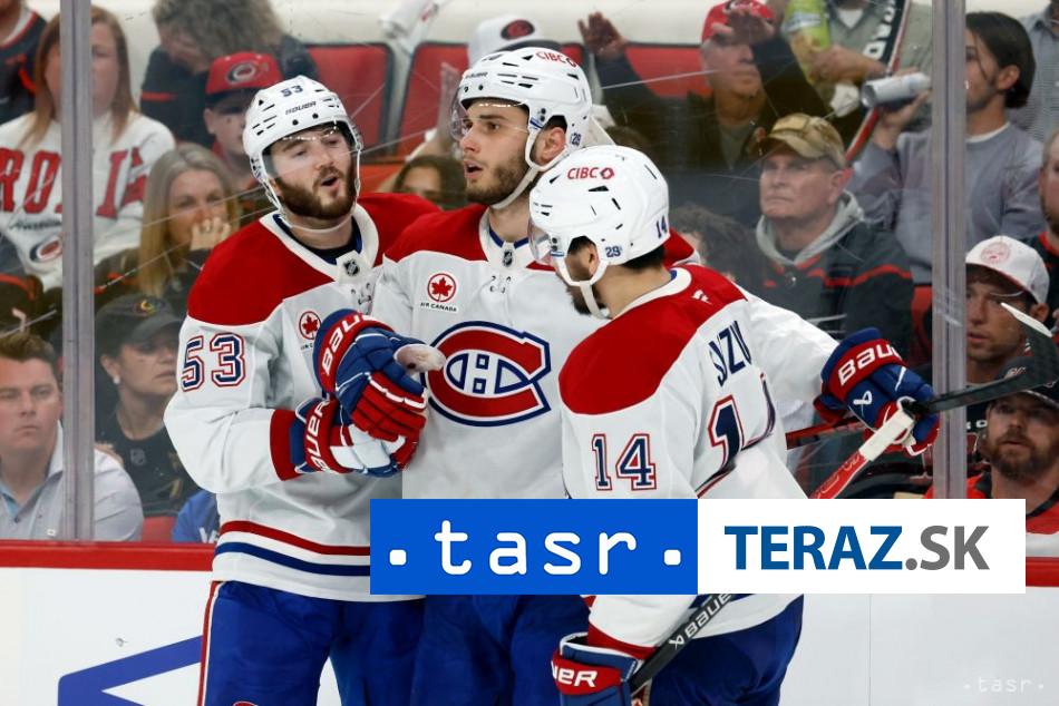 Slafkovsky dal dva goly a pridal asistenciu Montreal vyhral 62