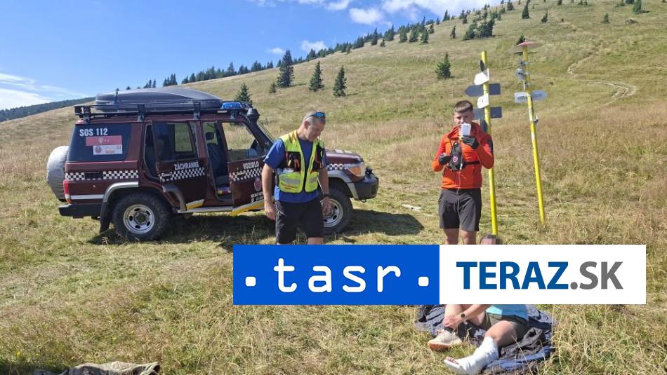 Zranila si clenok Turistke pomahali zachranari vo Velkzej Fatre